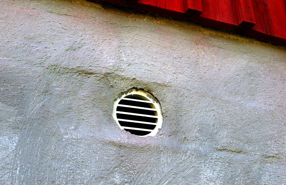 Close-up of a ceiling air-conditioning supply vent