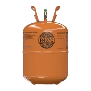 R407C 25 lb virgin refrigerant cylinder front view